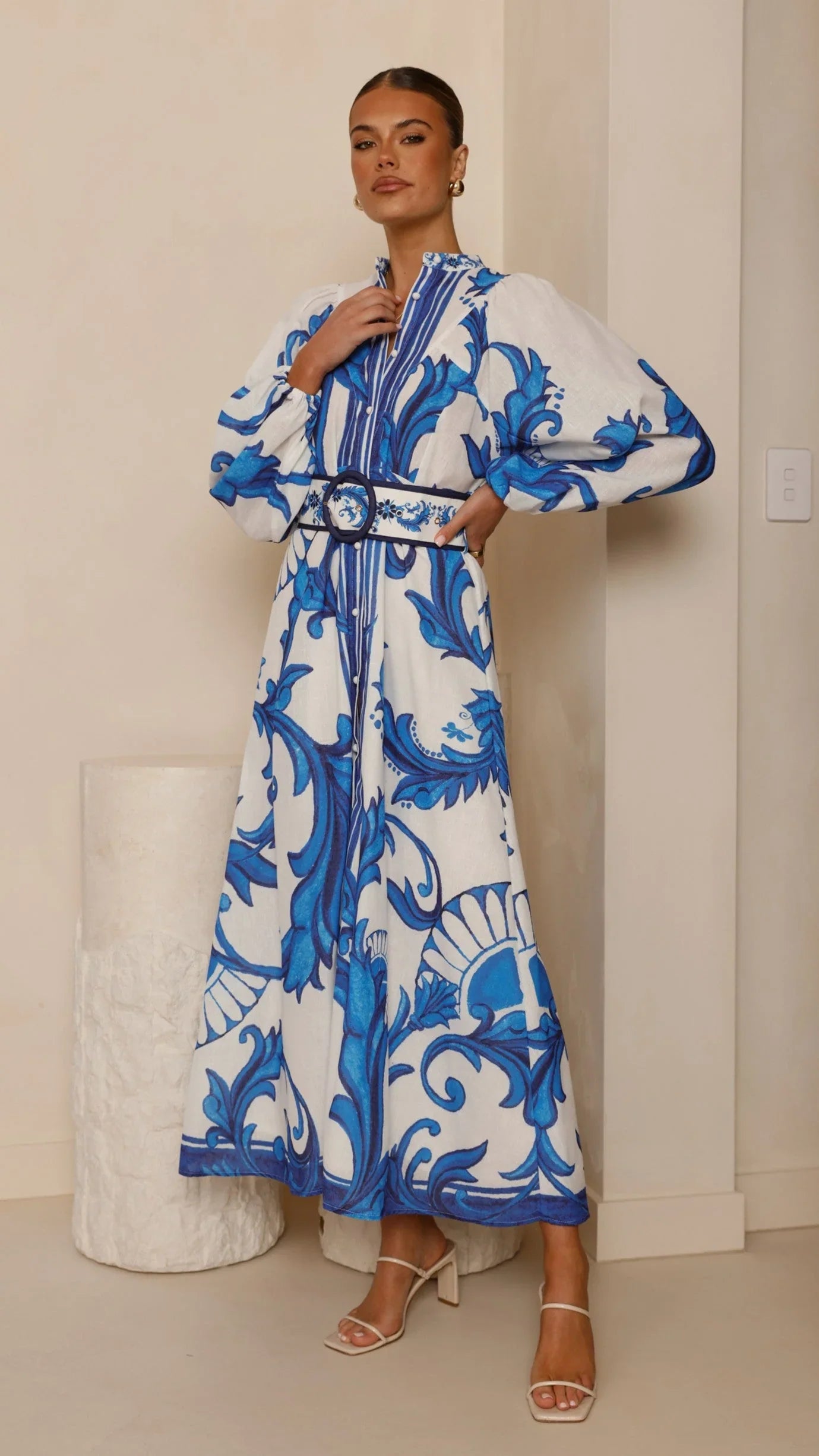 Carmal Long Sleeve Maxi Dress - Paradise