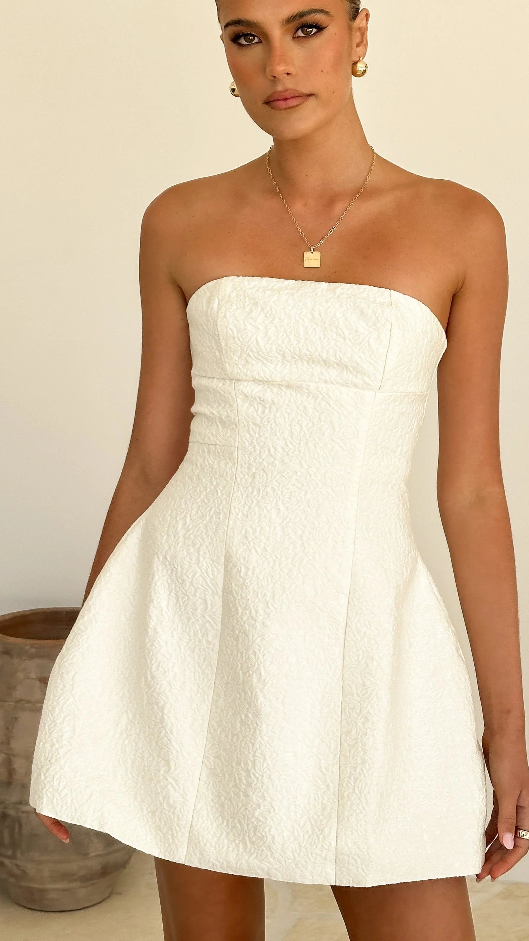 Evelyn Mini Dress - Cream