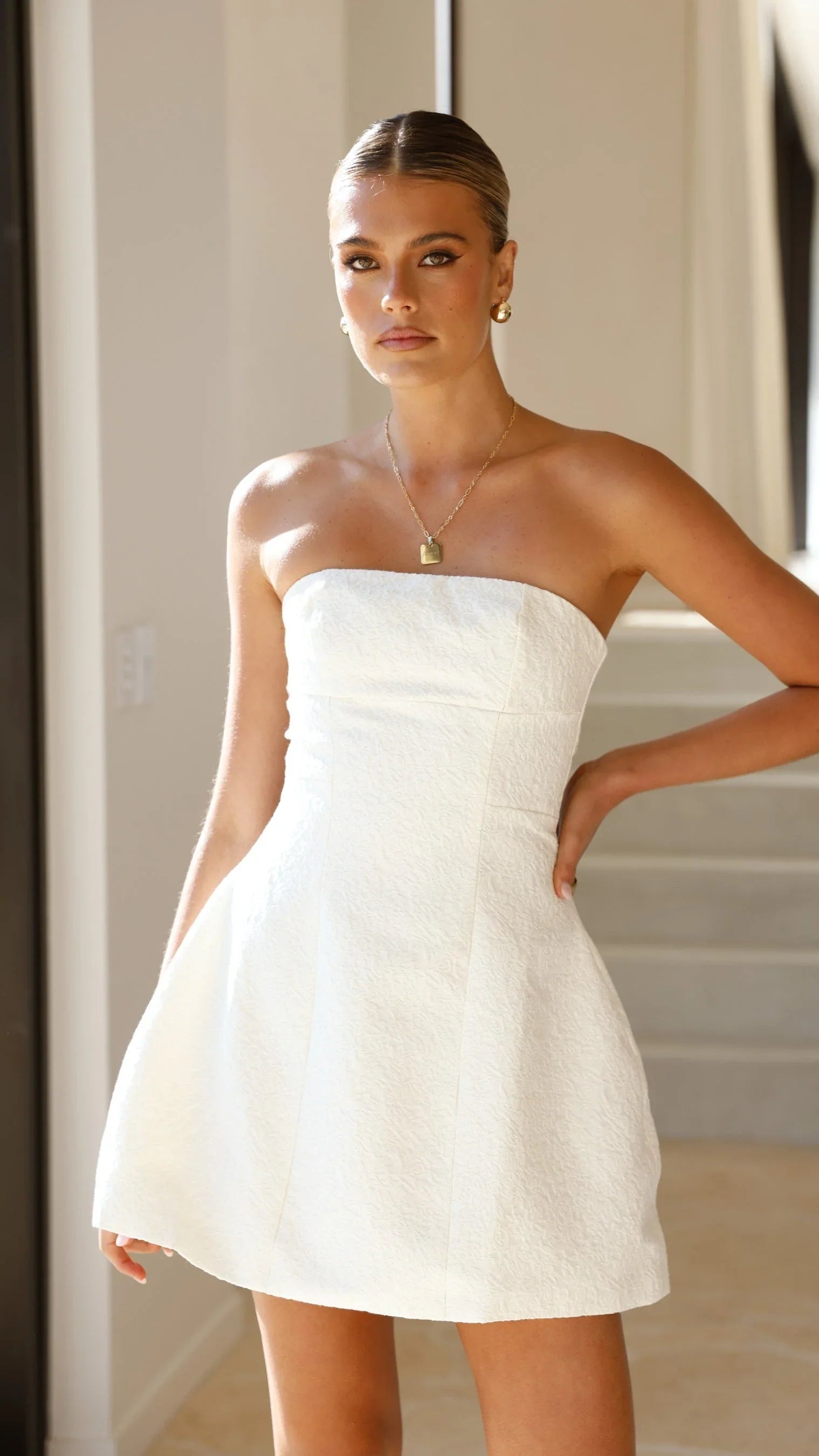 Evelyn Mini Dress - Cream