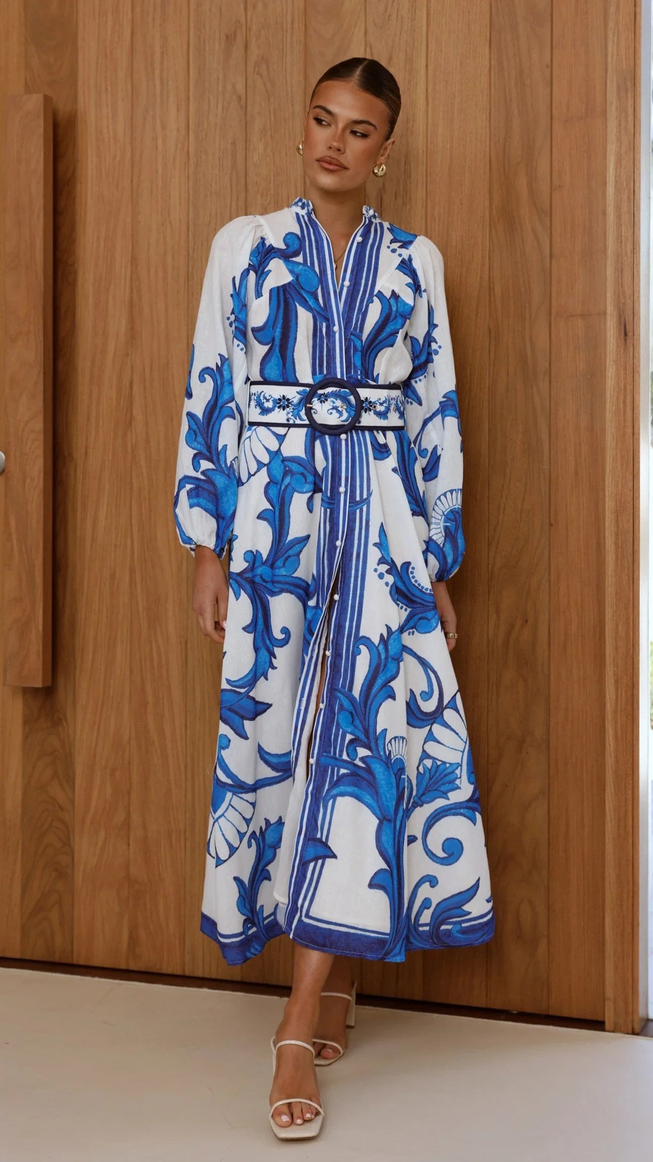 Carmal Long Sleeve Maxi Dress - Paradise
