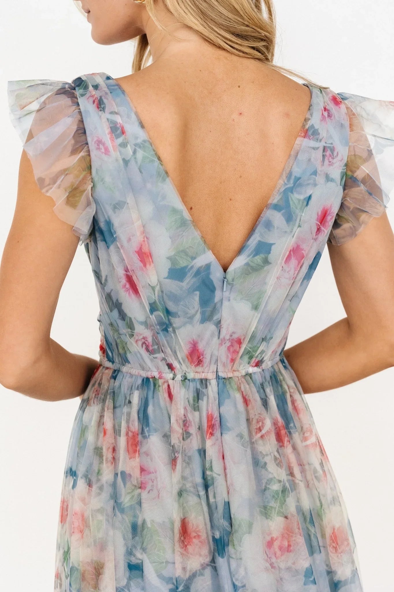 Carmine Maxi Dress | Dusty Blue Floral